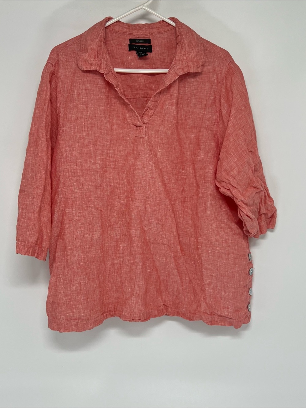 Tahari linen top women’s 2X